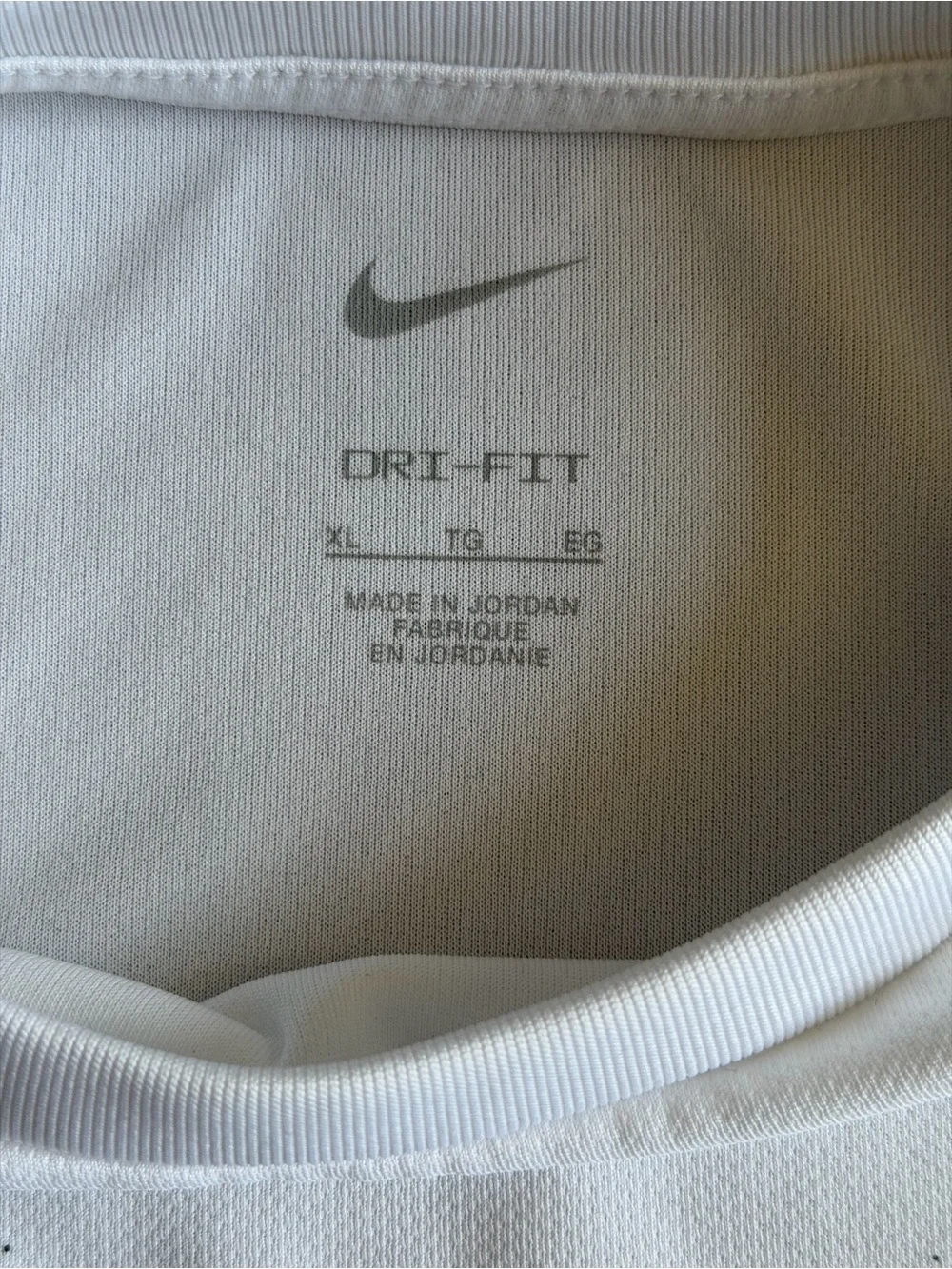 Nike White Tee with Black Swoosh Logo Youth XL